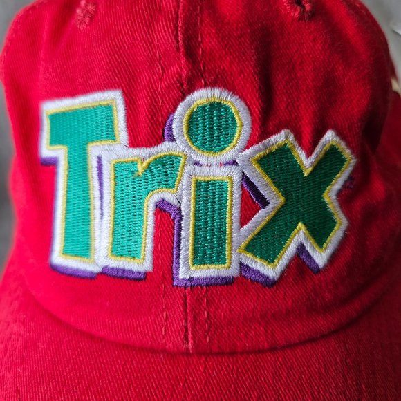 Vintage Trix snap back ball cap red embordered Silly Rabbit Made in USA - Picture 12 of 12